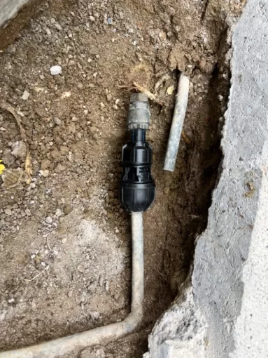 Recherche, réparation et condamnation de conduite enterrée à Albi, Albi, Martins Terrassement