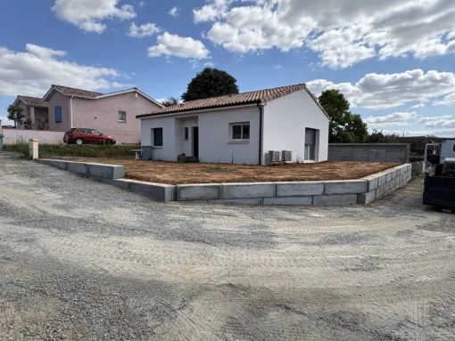 Création d’un mur de soutènement en bloc Lego béton à Carmaux, Albi, Martins Terrassement