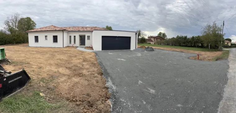 Remise en place des terres et création d’un parking privé à Lescure, Albi, Martins Terrassement